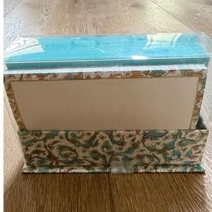 Graphique de France Floral Boxed Note Cards 50 Count Turquoise Envelopes